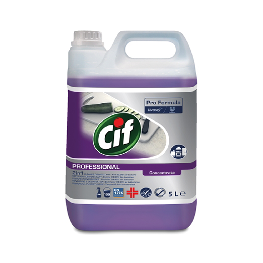 Cif PRO 2in1 Kitchen Cleaner Disinfectant Concentrate, 5L