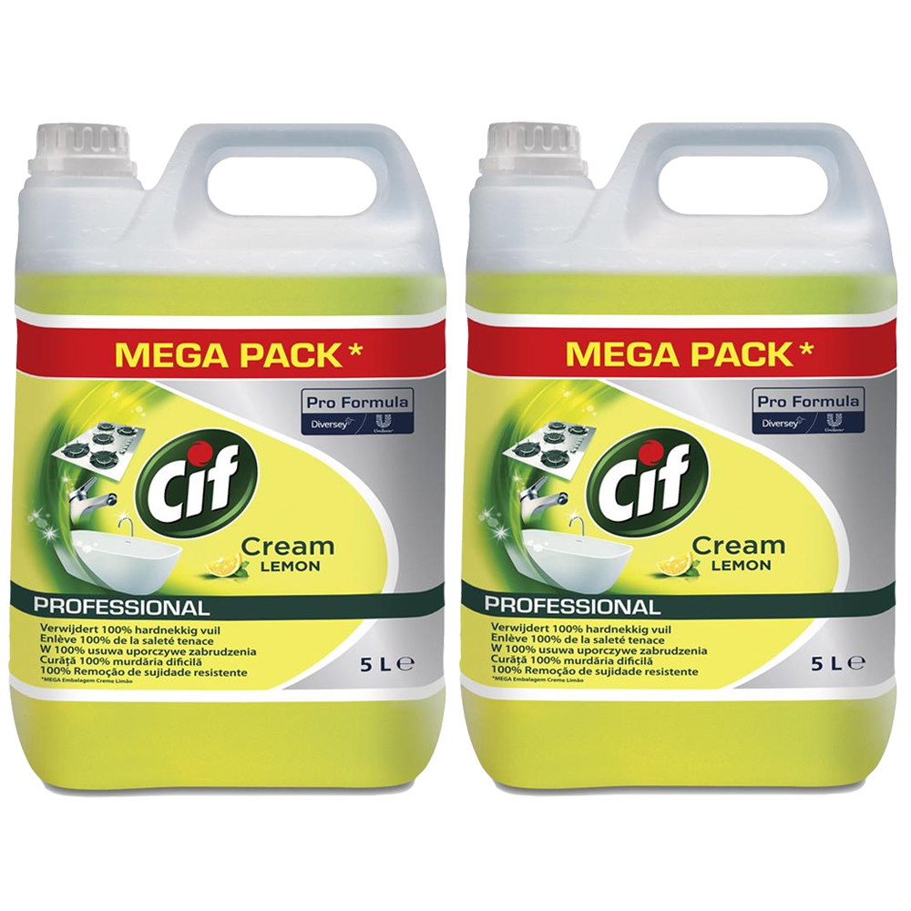Cif PRO Cream Lemon 2x5L - Крем за чистење со природни микрочестички